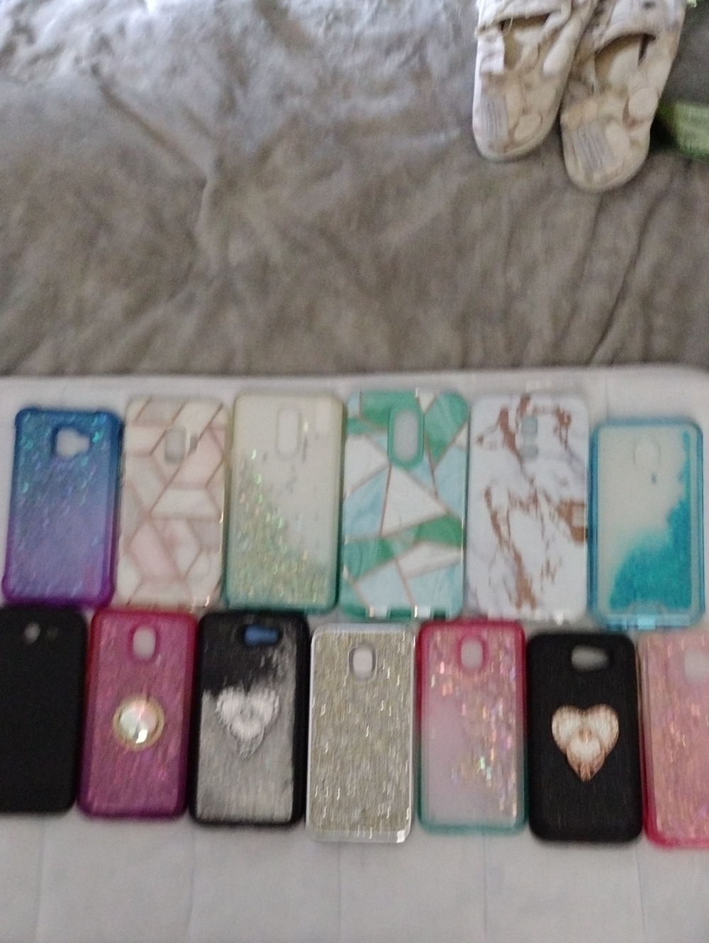 Assorted Glitter & Marble Phone Case Collection - Teal, Pink, Black, Gold